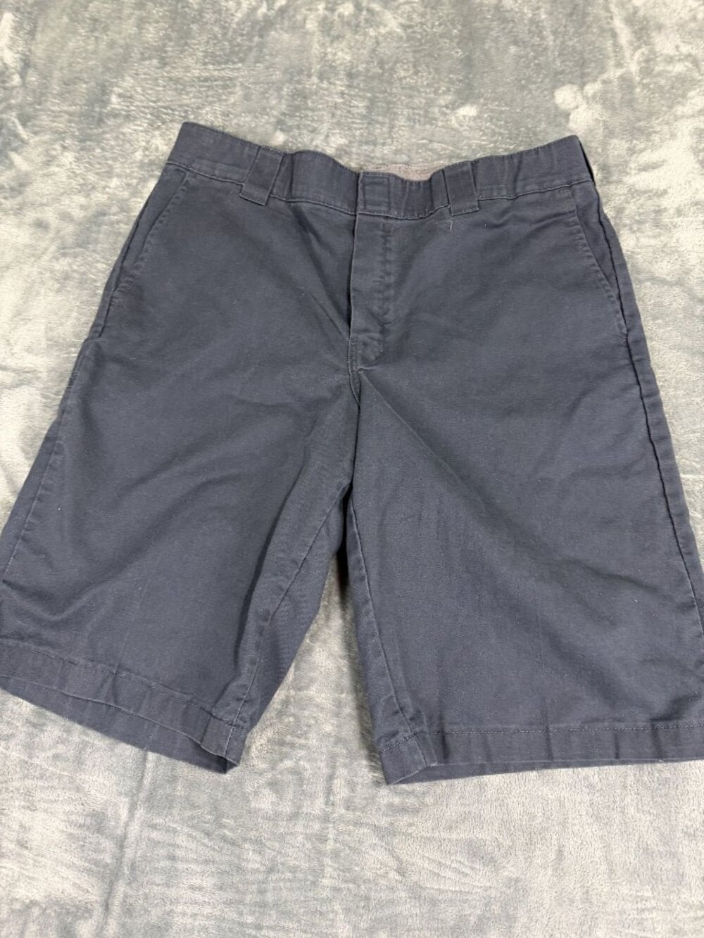 Dickies Mens Navy Blue Flat Front Shorts Size 36